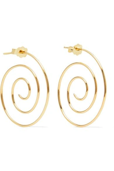 Shop Beaufille Spiral 10-karat Gold Earrings