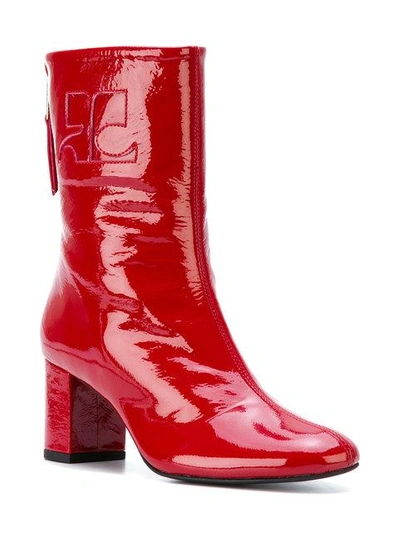 Shop Courrèges Zipped Fitted Boots