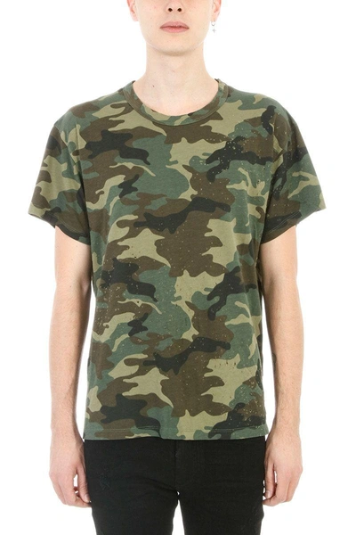 Shop Amiri Shotgun Tee Camo Cotton T-shirt In Camouflage