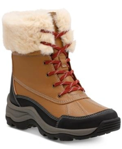 Shop Clarks Women's Mazlyn Arctic Cold-weather Boots Women's Shoes In Tan