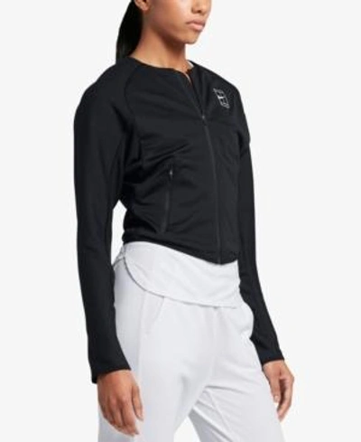 Shop Nike Court Dri-fit Tennis Jacket In Black/white
