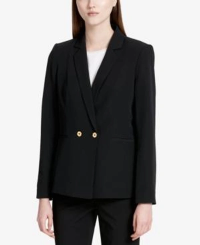 Shop Calvin Klein Two-button Blazer In Black