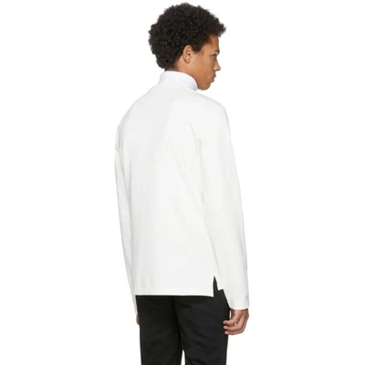 Shop Calvin Klein 205w39nyc White Long Sleeve Logo T-shirt In 101 White