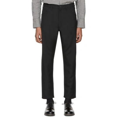 Shop Junya Watanabe Black Serge Trousers In 1 Black