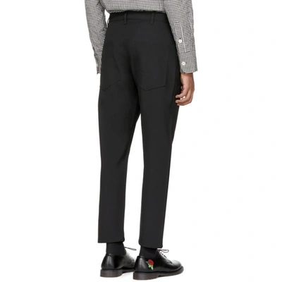 Shop Junya Watanabe Black Serge Trousers In 1 Black