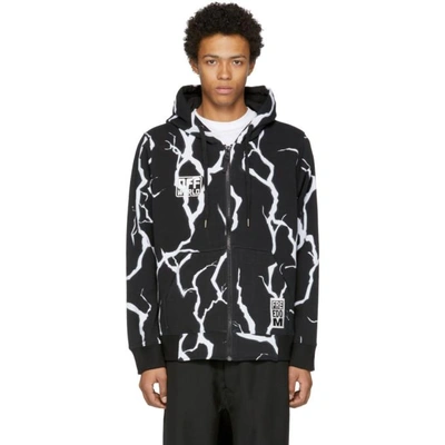 Shop Ktz Black 'off World' Thunder Zip Hoodie