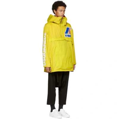 Shop Dsquared2 Reversible Red & Yellow K-way Edition Windbreaker Anorak