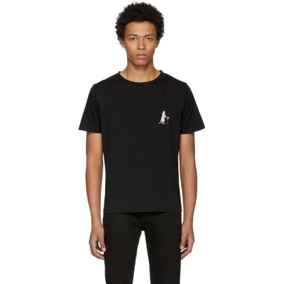 Saint Laurent Cat-print Crew-neck Cotton T-shirt In Black-multi | ModeSens