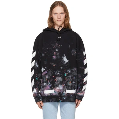 Off-white Black Brushed Diagonal Arrows Galaxy Hoodie | ModeSens