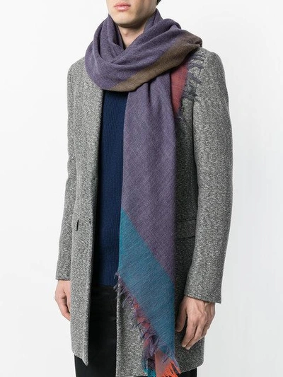 Ps By Paul Smith Colour Block Scarf | ModeSens
