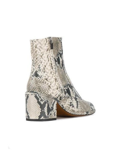 Shop Robert Clergerie Snake Skin 65 Ankle Boots