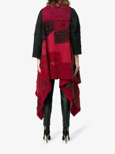 Shop By Walid Wrap Patchwork Shawl In Red