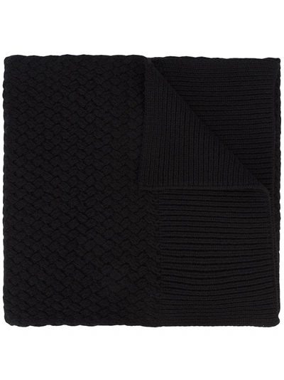 Shop Canada Goose Basket Stitch Scarf In Black