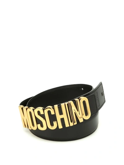 Shop Moschino Leather Belt