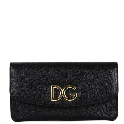 Shop Dolce & Gabbana Leather Multifunction Portable In Black