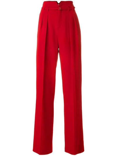 Shop Red Valentino High Waist Straight Trousers