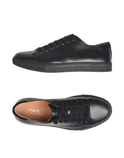 Shop Polo Ralph Lauren Sneakers In Black