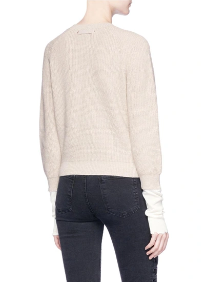 Shop Helmut Lang Extended Cuff Rib Knit Sweater