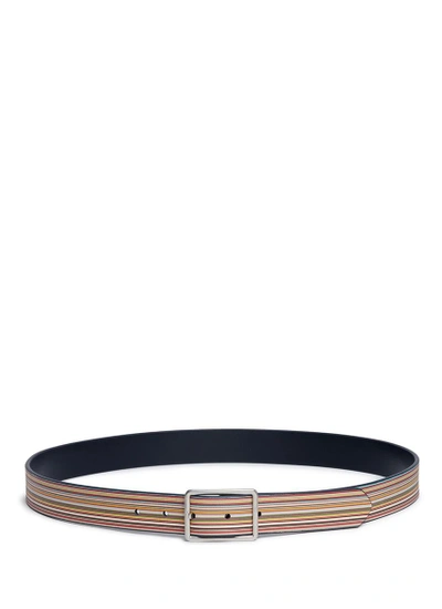 Shop Paul Smith Stripe Reversible Leather Belt
