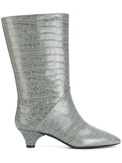 Shop Marni Croc Embossed Boots