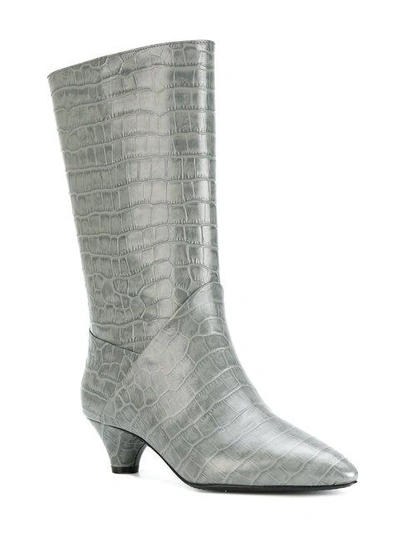 Shop Marni Croc Embossed Boots