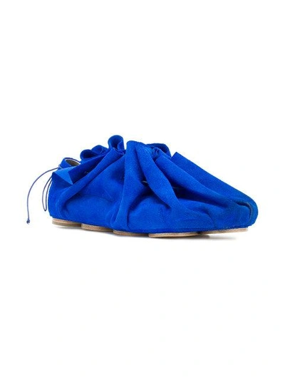 Shop Marsèll Drawstring Flat Shoes In Blue