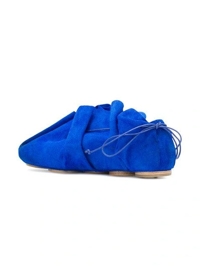 Shop Marsèll Drawstring Flat Shoes In Blue