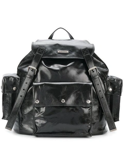 Shop Saint Laurent Noe Backpack In Black