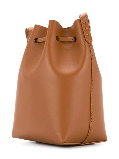 Shop Mansur Gavriel Mini Bucket Bag In Brown