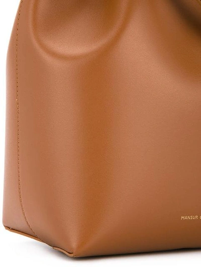 Shop Mansur Gavriel Mini Bucket Bag In Brown