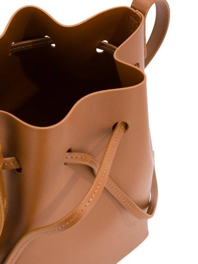 Shop Mansur Gavriel Mini Bucket Bag In Brown