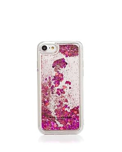 Shop Marc Jacobs Floating Glitter Iphone 7/8 Case In Pink