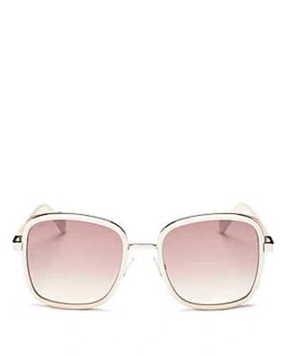 Shop Jimmy Choo Women's Elva Mirrored Square Sunglasses, 54mm In Ivrpalivr/brown Gradient Mirror