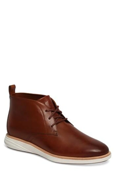 Shop Cole Haan Grand Evolution Chukka Boot In British Tan/ Ivory Leather