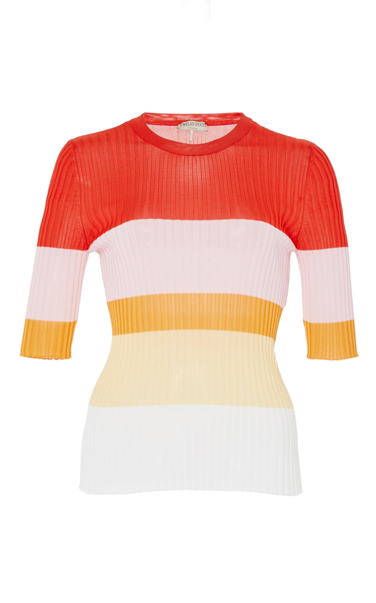 Emilio Pucci Stripe Knit Top | ModeSens