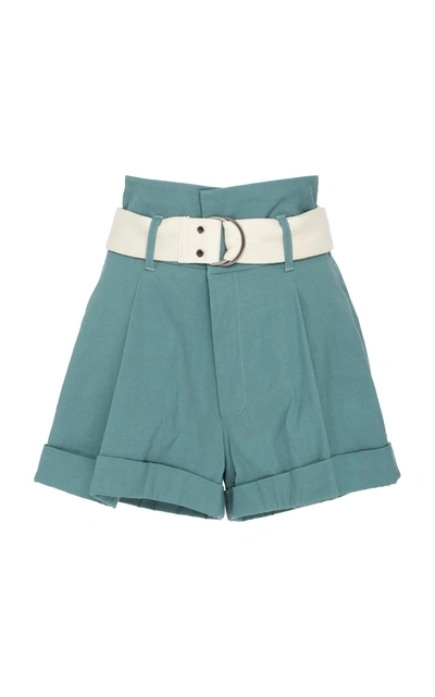 Shop Sea Poppy High Waisted Camper Short In Blue