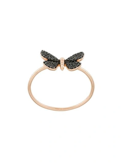 Shop Astley Clarke Cinnabar Moth Ring - Metallic