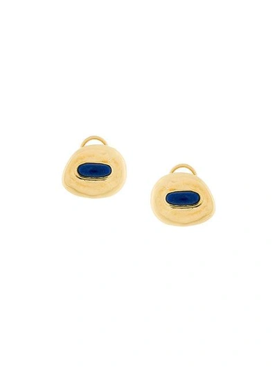Peggy lapis clip-on earrings
