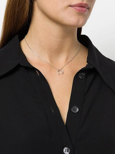 Shop Maria Black Disrupted Necklace In Metallic