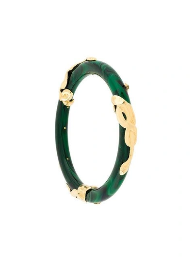 Shop Gas Bijoux Cobra Bangle In Green