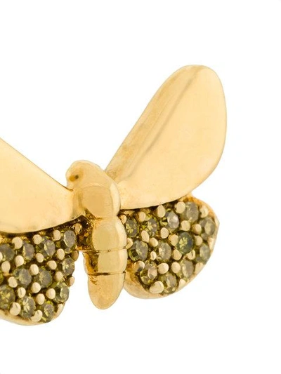 Shop Astley Clarke 14kt Gold And Diamond Cinnabar Papilion Earrings