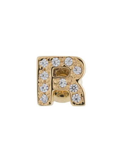 Shop Mehem Crystal Studded R Earring - Metallic