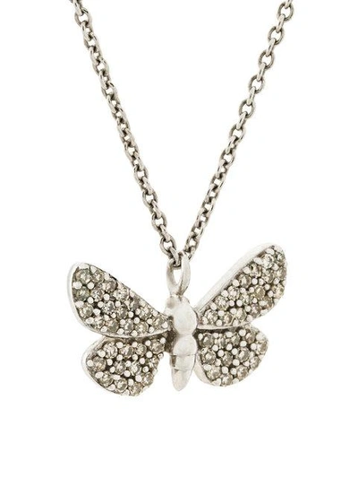 Shop Astley Clarke Cinnabar Moth Necklace - Metallic
