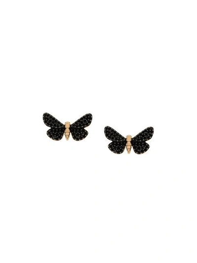 Shop Astley Clarke Cinnabar Moth Earrings - Black