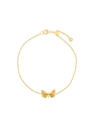 Shop Astley Clarke Cinnabar Papillon 14kt Gold And Diamond Bracelet