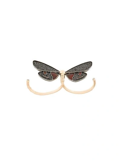 Shop Astley Clarke Scarlet Tiger Moth Double Ring