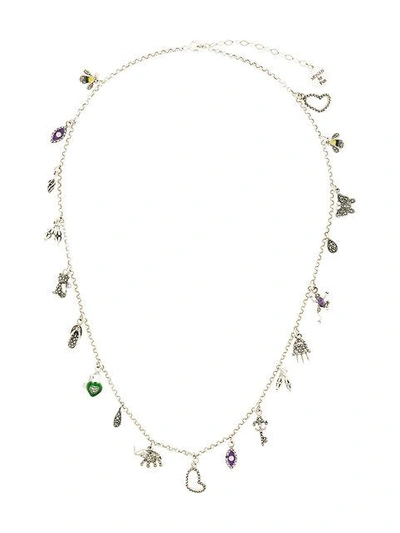 Shop Monan Charm Pendant Necklace In Metallic