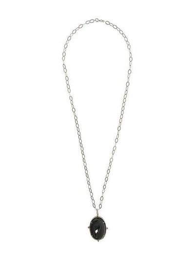 Shop Gemco Quartz Stone Fine Necklace In Black
