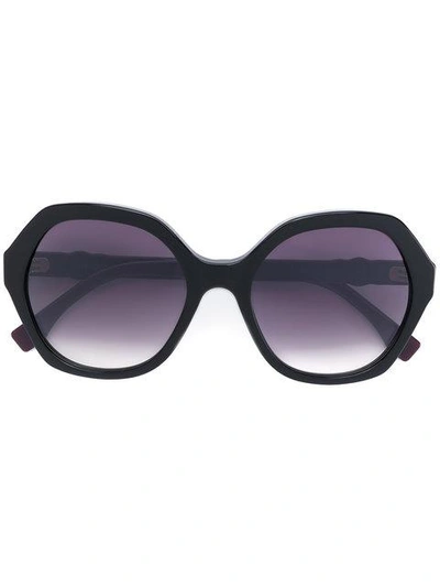Shop Fendi Eyewear Runde Sonnenbrille - Lila In Purple