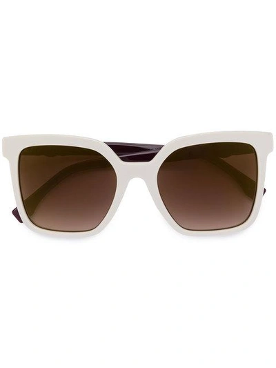 Shop Fendi Oversized Sunglasses In White